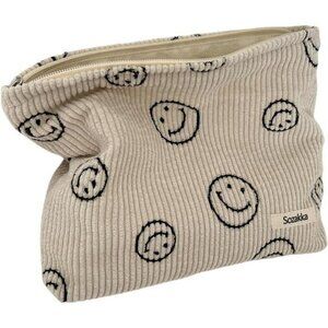 Corduroy makeup bag cosmetic pouch travel toiletry organizer storage purse